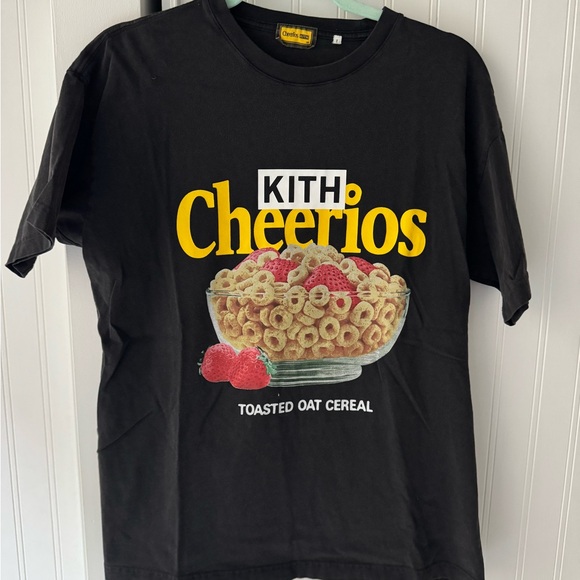 Kith Other - Kith x Cheerios Collab- Black Men’s T-Shirt with Cheerios Design